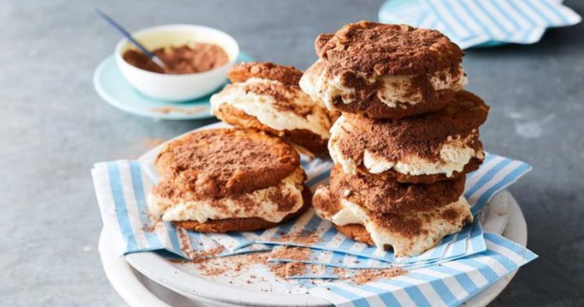 ANZAC ice cream biscuits with Milo